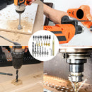 23-piece set of hexagon shank 5-blade three-point countersunk bit tool set