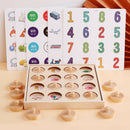 Wooden Memory Match Chess Game Kids Puzzle Montessori Educational Toys