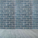 Adhesive Paste Green Brick Wall Stickers Living Room Bedroom