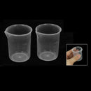 50mL Graduated Beaker Clear Plastic Measuring Cup for Lab 2 Pcs Y2M5