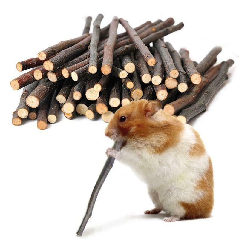 50g Natural Wood Chew Sticks Twigs Pets Rabbit Hamster Guinea Pig Toys B0X1