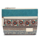 Clutch Bag National Wind Purse Retro Canvas Bag Zipper Storage Bag