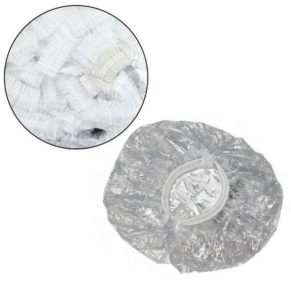 200x Disposable Clear Bath Shower Dye Shampoo Water Ear Protector Cover Caps
