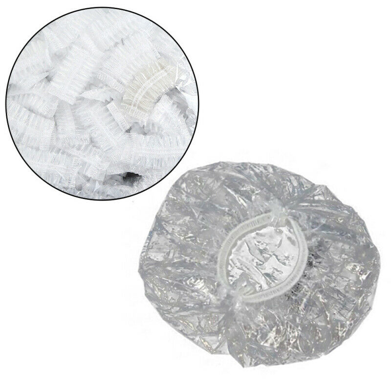 200x Disposable Clear Bath Shower Dye Shampoo Water Ear Protector Cover Caps