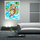 Cartoon Animal Cat 5D Diamond DIY Painting  Kit Home Decor Craft