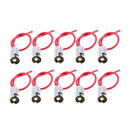 10pcs BA9S Socket Connector Wiring Harness Electrical Connection