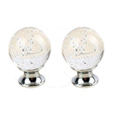 2 x Handle Button with Air Bubble for Cabinet Door Drawer - Transparent K9K4