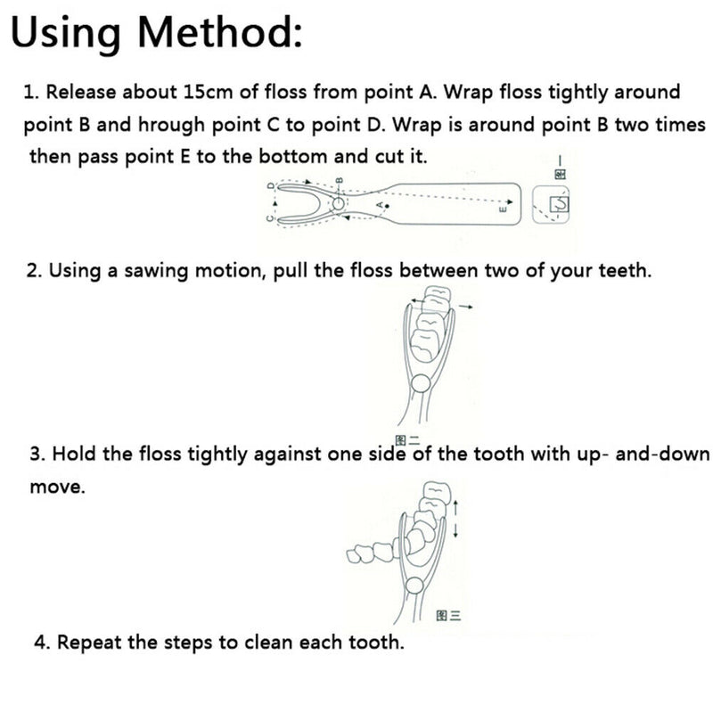 Dental oral care interdental brush floss holder 50 meter flosses for dentist FT