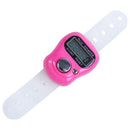 5X(Fuchsia Mini Adjustable Band 5 Digit LCD Display Golf Finger Counter Ta W3T3)