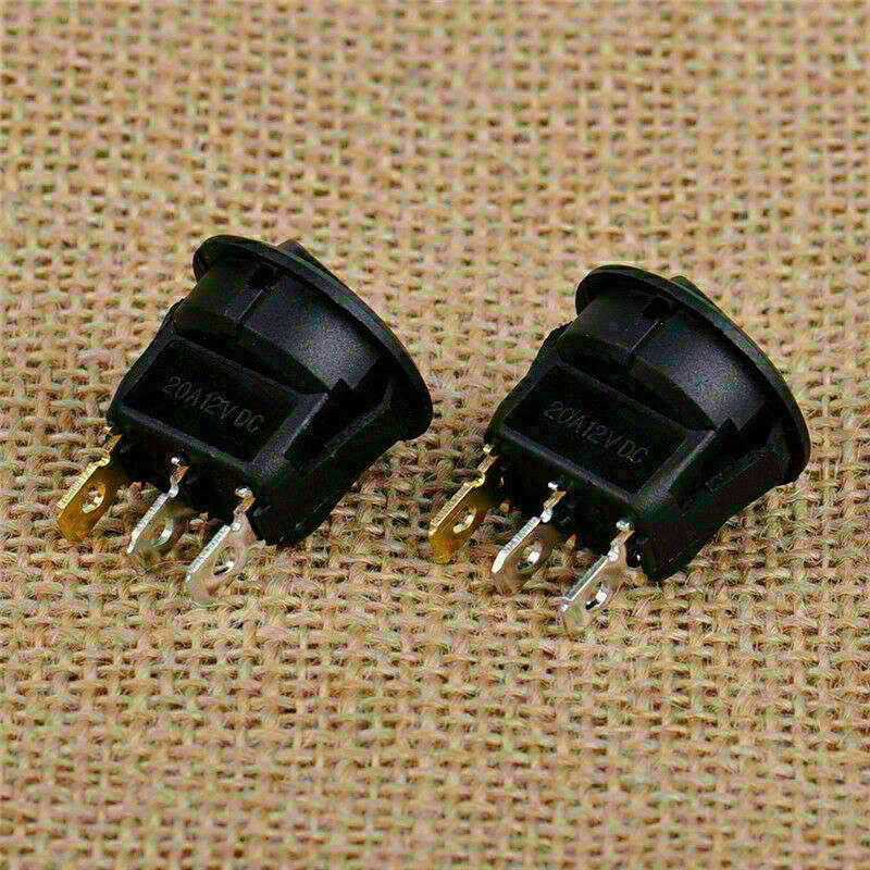 4 x SmartSwitch 12V Round Rocker ON/OFF Car/Van/Dash/Boat HOT Black Q2L5 H1 A9W8