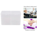 Cleaning Cotton Storage Box Swab Pad Nail Art Compartment Container (White) A