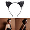 Women Girls Kids Cute Cat Kitty Costume Ear Party Lace Hair Head Band Prop M&O