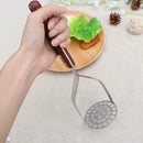 Potato Masher Multifunctional Fruit Vegetable Masher with Wooden Handle 1x