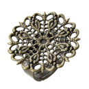 10 Ring support Flower Metal Bronze Ring Plateau Adjustable 25mm Metal Bron