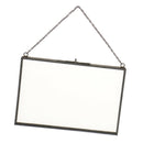 2 Sided Hanging Glass Display Frame for Photo Picture Specimen 18x13cm
