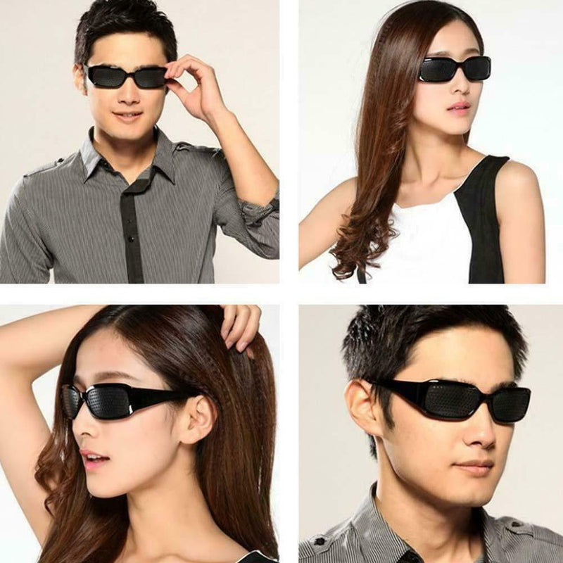 Eyewear Pinhole Glasses Training Black Eyesight Improvement Vision Fas Care B9G2