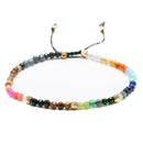 12 Constellation Lucky Natural Stone Simple Bracelet Beads Adjustable Bracelet