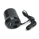 Car Cigarette Lighter 2 Way Dual USB Socket Charger Splitter Power Phone Adapter