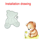 Metal Seated Bear Cutting Dies Scrapbooking Paper Cards Album Photo Stencil Hot