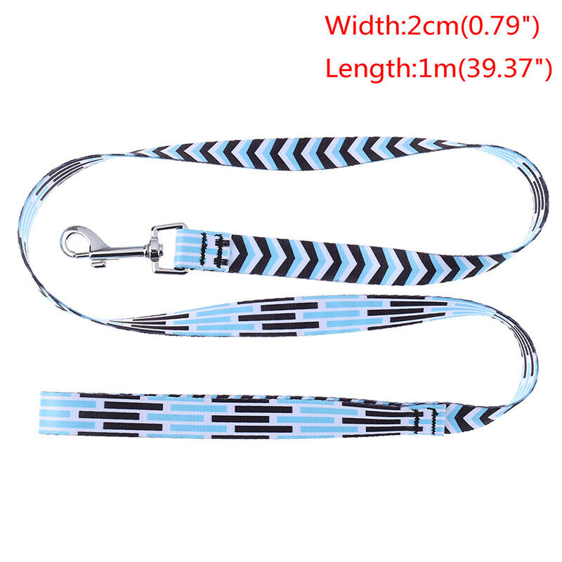 0.79" x 39.37" Dog Leash Rope Nylon Printed Pet Dogs Walking Lead LeashesAT3C