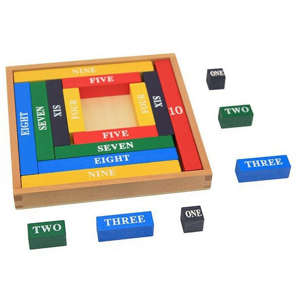 Educational Wooden Digital Building Block Toys Children Baby Toys 1-10 Math N8V3