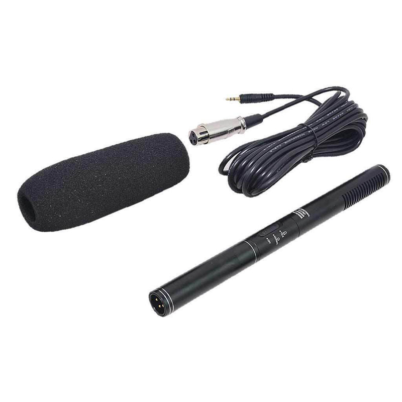 Wired Condenser Microphone with Mic Foam Cover and Cable for Camera Video
