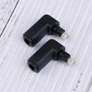 2Pcs 90 degree optical audio cable adapter male and female right angle 3C