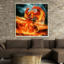 5D DIY Diamond Painting Embroidery Phoenix Pattern Round Drill Decor Gift