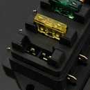 4 Way Blade Fuse Box Holder 12V/24V For Low Voltmeter Marine Car SUV Motorcycle