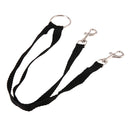 Nylon Double Dual Two Pets Dogs Leash 2 Way Coupler Walk Necklace(Black)