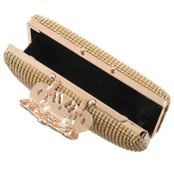 Dazzling Rhinestone Encrusted Evening bag Clutch Purse Party Bridal Prom M3K2