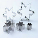 Set of 5 Mold Snowflake Shape / Cookie Cutters Stainless Steel Cakes Snowfl I2W1