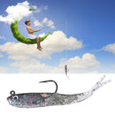 1x 2.2cm Maggot Grub Soft Lure Baits Worms Glow Shrimps Fish Lures Plastic- F8L2