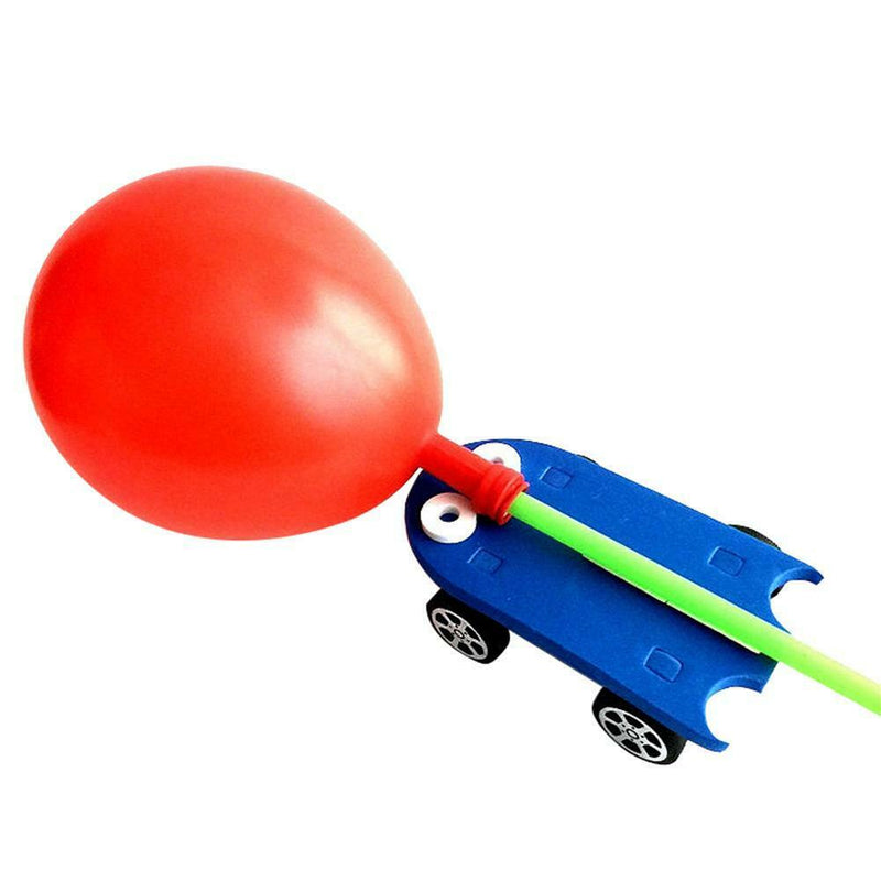DIY Balloon Power Car Opposite Reaction Children Science Educational Toys