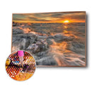 Diamond Painting Sunrise Sea Wave DIY Full Round Drill Wall Picture 40x30cm