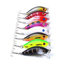 8Pcs 5 Cm 3.6G Swim Fish Fishing Lure Artificial Hard Crank bait Top water  E5D3