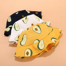 Parent-Child Hat Small Fresh Literary Avocado Fisherman Hat Women Summer Ou