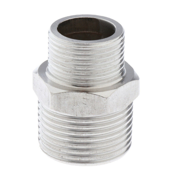 Stainless Steel Pipe Hex Male to Female Fitting Controlling Flow 1" x 3/4" NPT