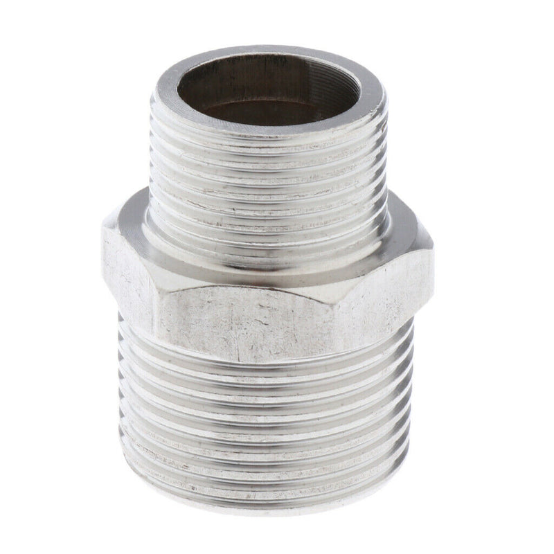 Stainless Steel Pipe Hex Male to Female Fitting Controlling Flow 1" x 3/4" NPT
