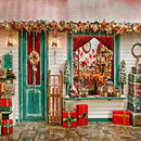 Christmas Background Cloth Snows Santa Claus Fabric Decor Photographic Backdrops