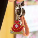 4pcs DIY Full Drill Special Shaped Diamond Painting Snowman Keychain Jewelry