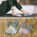 5 Pair Spring Summer Boat Socks Short Cotton Striped Male Ankle Socks Low C