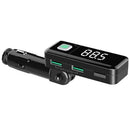 Bluetooth4.2 Car Hands-free Kit FM Transmitter MP3 Player Dual USB Fast Charging