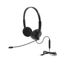 USB Binaural Commuting Game Headphones Wired Mic Hands-free Calling Headset A