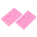 Musical Instrument Chocolate Silicone Mold Guitar And Violin Shape Cake T x Hn