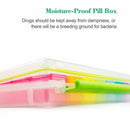 Weekly AM/PM Pill Box, Portable Travel Pill Organizer (7-Day / 4-Times-A-Da K6K6