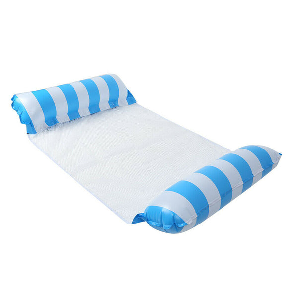 Water Hammock Swimming Pool Mattress Lounger Floating Sleeping Bed (Blue)