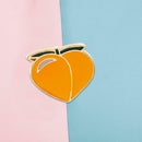 Cute Girls Corsages Women Fruit Shaped Brooch Lapel Pin Jewelry (Peach) A