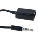 3.5mm Male AUX Audio Plug Jack To USB 2.0 Female Converter Cable Cord Car MP Hn