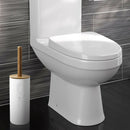 Bamboo Floor-Standing Toilet Brush Set with Base Bathroom Toilet Brush HoldeO1V5